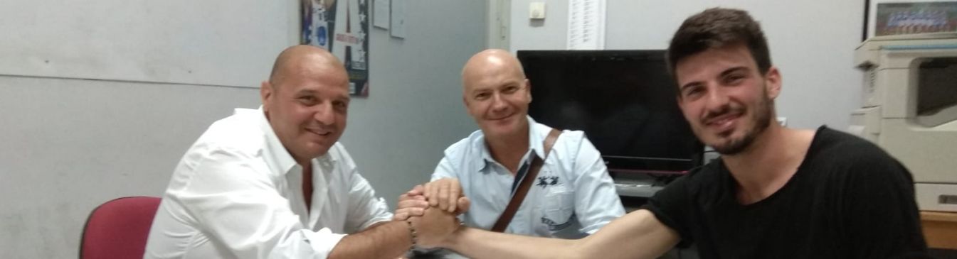 Andrea Chiriatti col presidente Di Benedetto e il ds Di Nardo